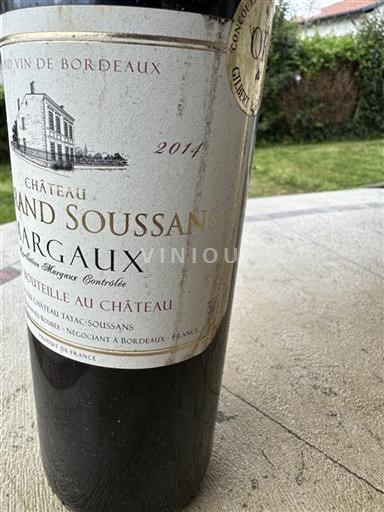 Bordeaux Margaux Château Grand Soussans 2014