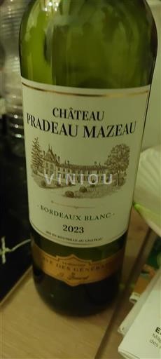 Bordeaux Château Pradeau Mazeau 2023