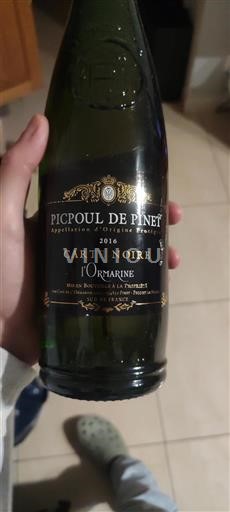 Languedoc Picpoul-de-pinet L'ormarine Carte Noire 2016
