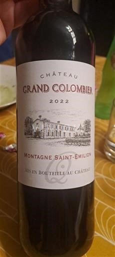 Bordeaux Montagne Saint-Émilion Château Grand Colombier 2022