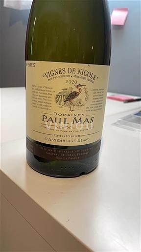 Languedoc y Rosellón País de Oc Paul Mas L'Assemblage Blanc 2020