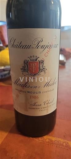 Bordeaux Moulis-en-Médoc Château Poujeaux 1986