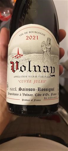 Bourgogne Volnay Grand Cru Sainsonrossignol Jules 2021