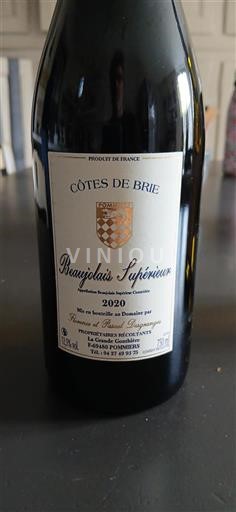 Beaujolais Beaujolais supérieur Côtes De Brie 2020