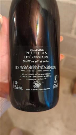 Bourgondië Bourgogne Côtes d'Auxerre Grand Cru Domaine Petitjean Les Boisseaux 2021