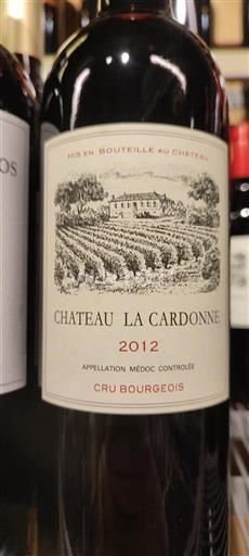 Bordeaux Médoc Cru Bourgeois Château La Cardonne 2012