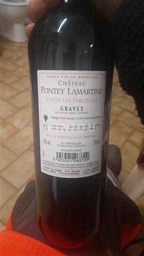 Bordeaux Graves Château Ponteylamartine Les Parcelles Non-Vintage