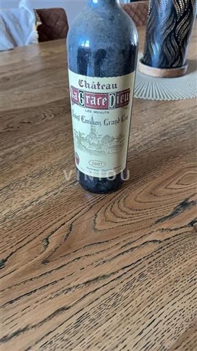 Bordeaux Saint-Émilion Grand Cru Château La Grâce Dieu Les Menuts 2007