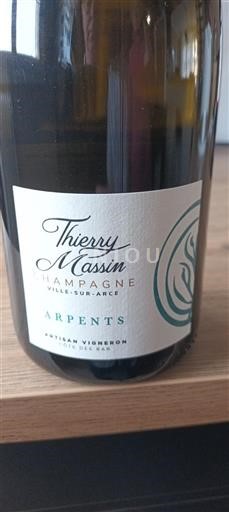 Vin Rouge sec Arpents Thierry Massin Non millésimé France Champagne