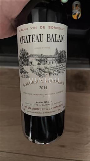 Bordeaux Bordeaux Supérieur Château Balan 2014