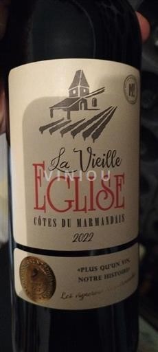 Vin Rouge sec La Vieille Eglise 2022 France Sud-Ouest Côtes-du-marmandais AOC