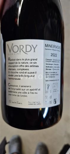Languedoc Minervois Vordy 2022