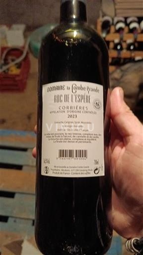 Languedoc Corbières Domaine La Combe Grande Roc de l'Espère 2023
