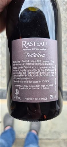 Rhônevallei Rasteau Scea Roger Biscarrat Tentation 2018