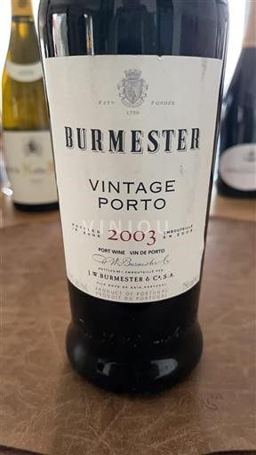 Portugali Portviini Burmester Vintage Porto 2003