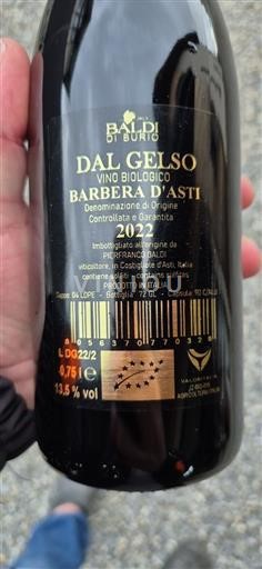 Piémont Barbera d'Asti Baldi Di Burio Dal Gelso 2022