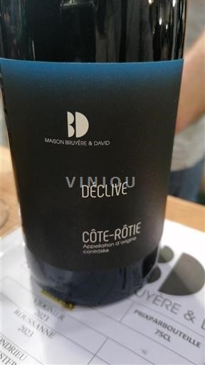 Rhônevallei Côte-rôtie Maison Bruyère & David Déclive Niet-geïntegreerd