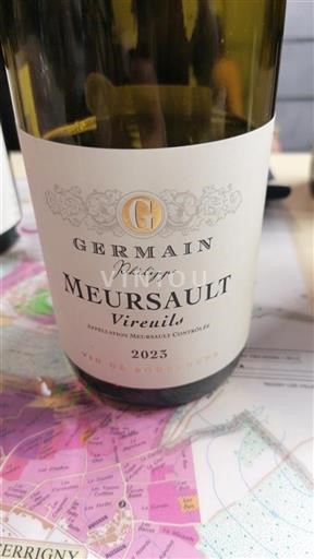 Vin Blanc sec Vireuils Domaine Germain 2023 France Bourgogne Meursault