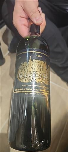 Bordeaux Margaux Grand Cru Château Palmer 1981