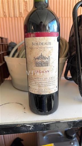 Bordeaux Château Bacalan Les Notes de Cœur 2011