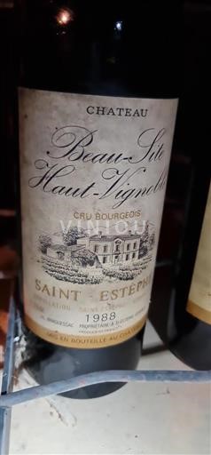 Bordeaux Saint-Estèphe Grand Cru Château Hautbeauséjour 1988