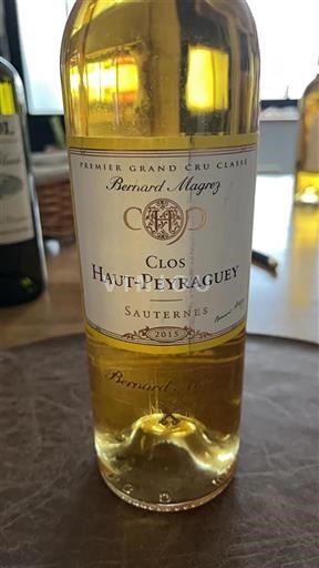 Bordéus Sauternes Premier Grand Cru Classé Château Clos Hautpeyraguey 2015