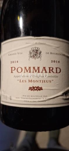 Borgogna Pommard Domaine Coste Caumartin Les Montjeus 2014