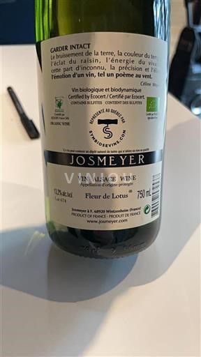 Alsácia Josmeyer Fleur de Lotus Não Sazonado