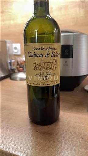 Bordeaux Castillon Côtes de Bordeaux Château Belcier 2018