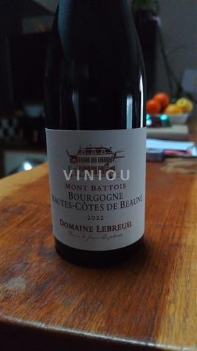 Borgogna Hautes Côtes de Beaune Domaine Lebreuil Mont Battois 2022