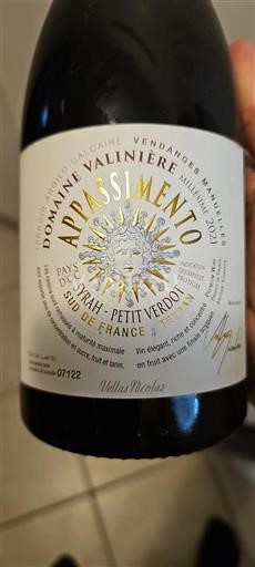 Languedoc og Roussillon Pays d'Oc Domaine Valinière Appassimento 2021