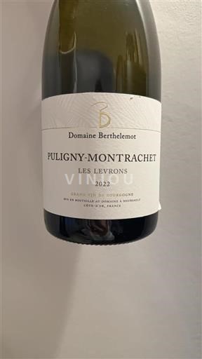 Bourgogne Puligny-Montrachet Domaine Berthelemot Les Levrons 2022