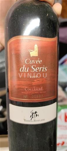 Roussillon Collioure Terre Des Templiers du Seris 2016