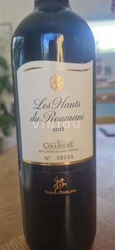 Roussillon Collioure Terre Des Templiers Les Hauts du Roumani 2018