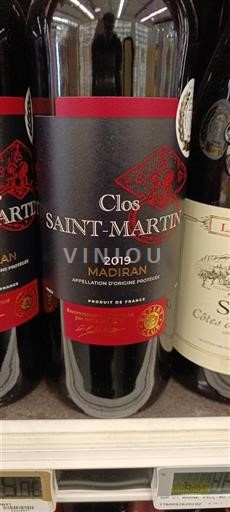Jihozápad Madiran Clos Saint Martin 2019