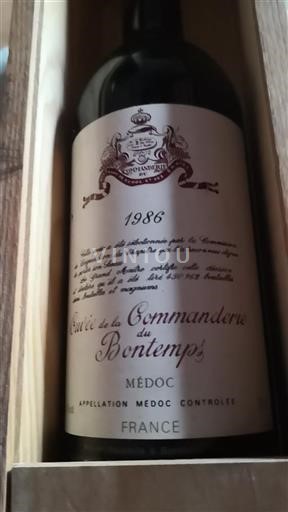 Bordeaux Médoc Commanderie Du Bontemps 1986