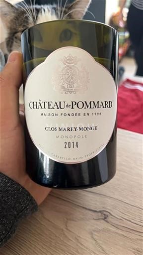 Vin Rouge sec Clos Marey-Monge Château Pommard 2014 France Bourgogne Pommard AOC Grand Cru