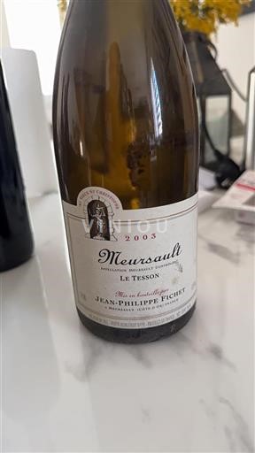 Bourgogne Meursault Jeanphilippe Fichet Le Tesson 2003