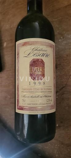 Bordeaux Premières Côtes de Bordeaux Château Lescure 1998