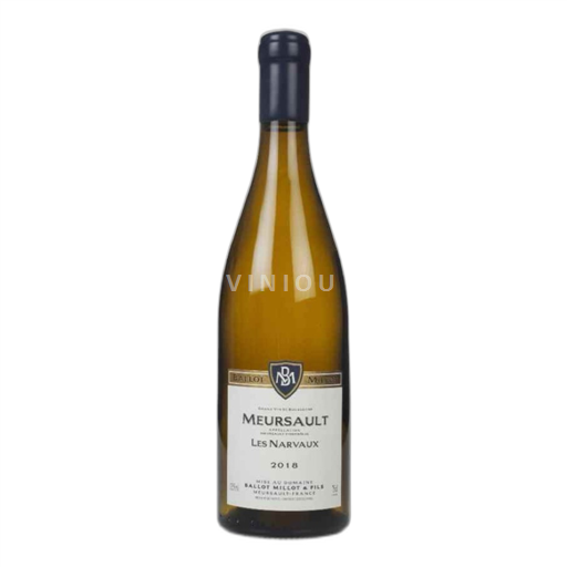 Vin Blanc sec Les Narvaux Ballot Millot & Fils 2022 France Bourgogne Meursault AOC