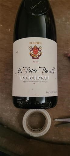 Vallée du Rhône Vacqueyras Grand Cru Rhoneas Ma Petite Parcelle 2016