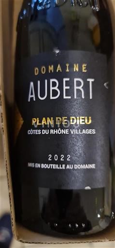 Rhônen laakso Côtes-du-rhône-villages Domaine Aubert Plan de Dieu 2022