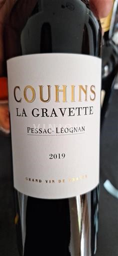 Bordeaux Pessac-Léognan Château Couhins La Gravette 2019