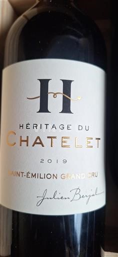 Burdeos Saint-Émilion Grand Cru Héritage Du Chatelet 2019