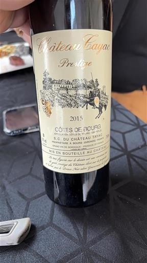 Bordeaux Côtes-de-bourg Château Tayac Prestige 2015
