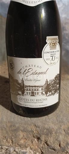 Rhônedalen Côtes du Rhône Château L'estagnol Vieilles Vignes Icke årgångsbetecknad