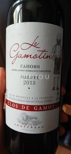 Sud-Ouest Cahors Clos De Gamot Le Gamotin 2018