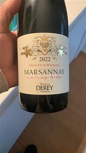Bourgogne Marsannay Derey Frères Les Champs Perdrix 2022