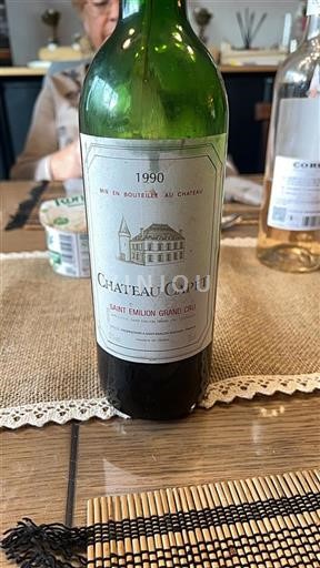 Vin Rouge sec Capet 1990 France Bordeaux Saint-Émilion Grand Cru Grand Cru