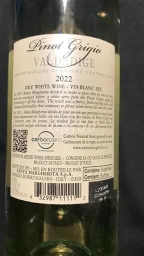 Sardaigne Santa Margherita Pinot Grigio 2022